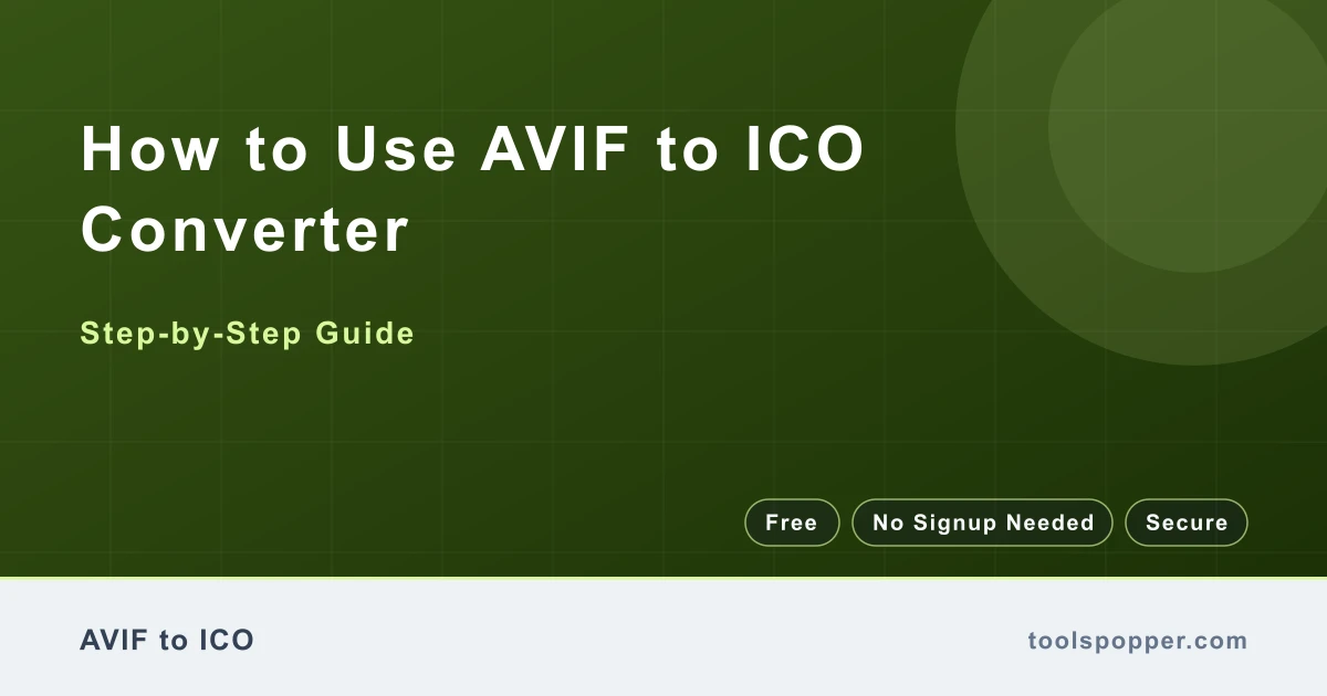 How to use AVIF to ICO Converter — step-by-step guide