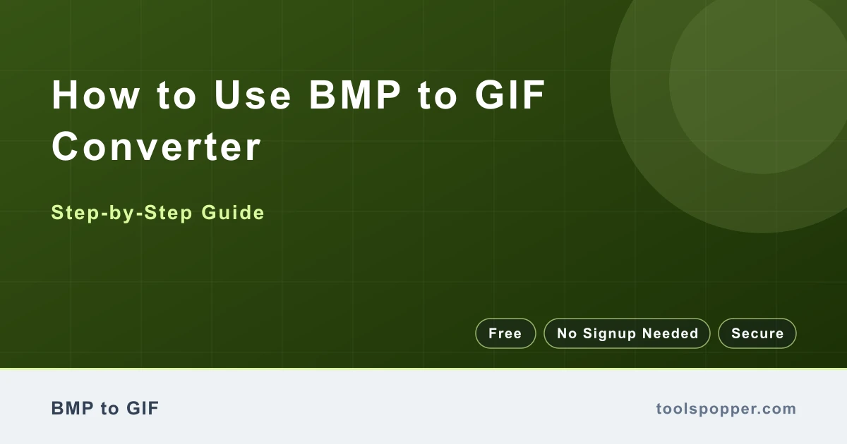 How to use BMP to GIF Converter — step-by-step guide