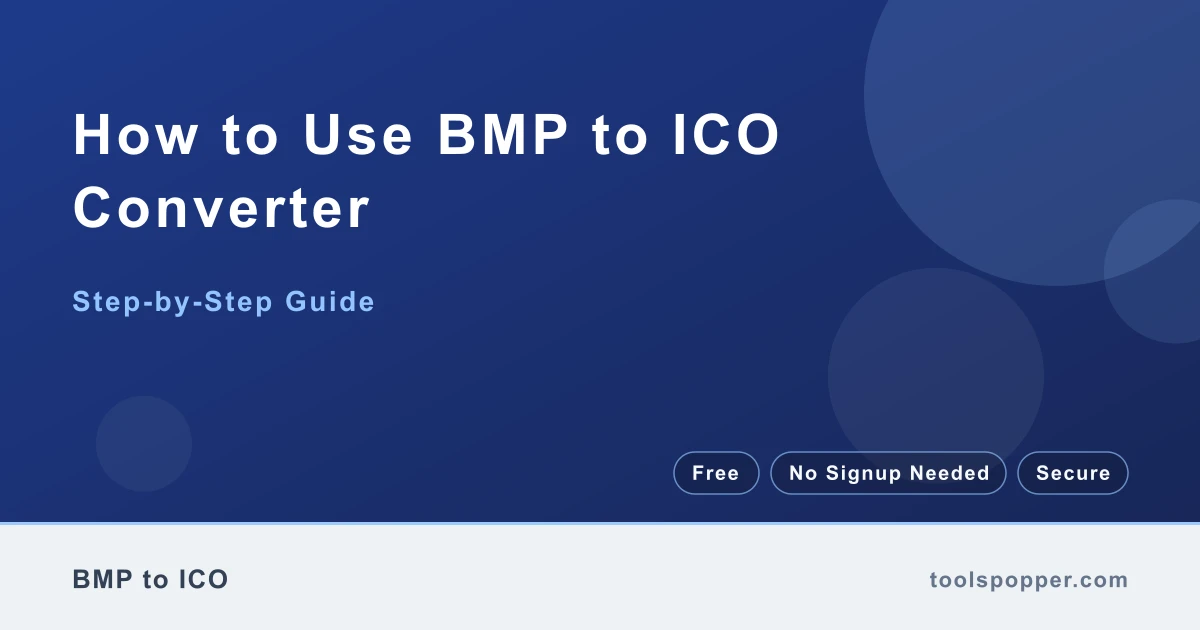 How to use BMP to ICO Converter — step-by-step guide