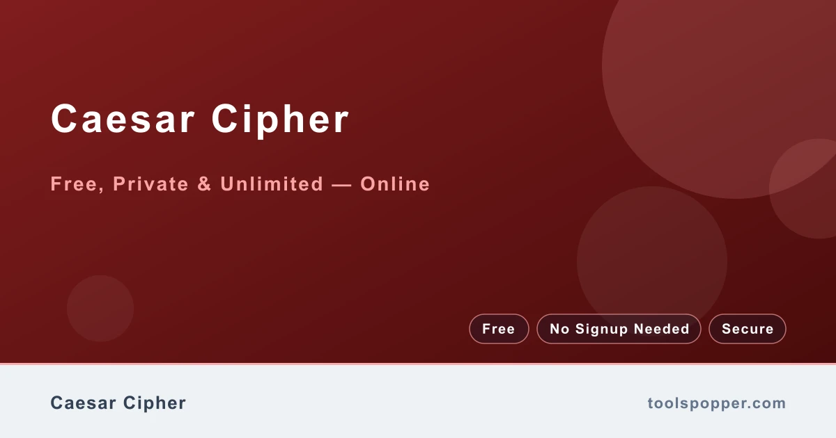Caesar Cipher — Encode or decode text with a letter shift
