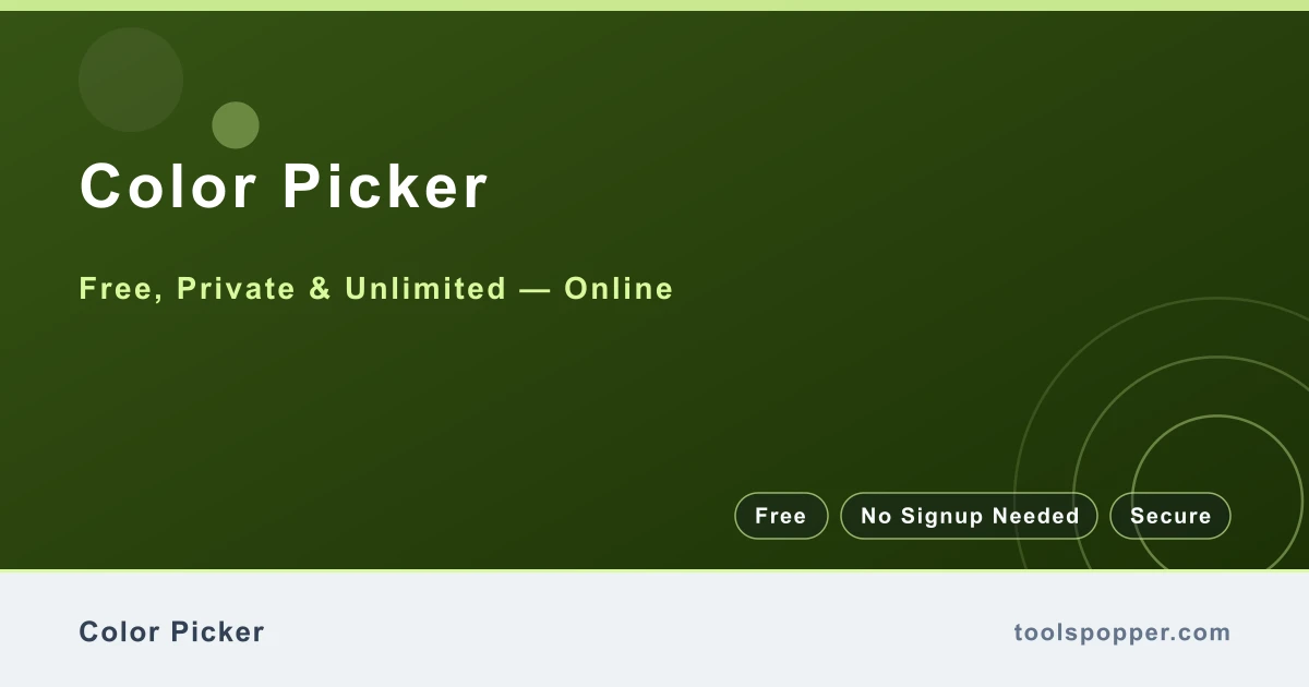 Color Picker — Pick colors and convert between HEX, RGB, and HSL values