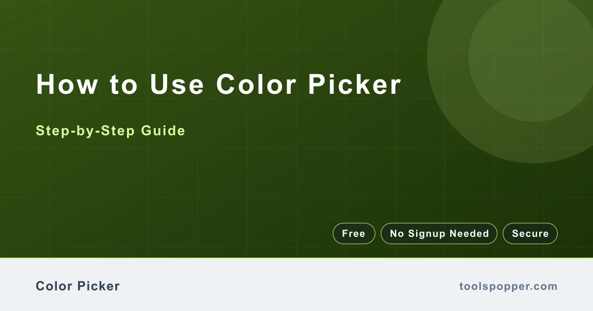 How to use Color Picker — step-by-step guide