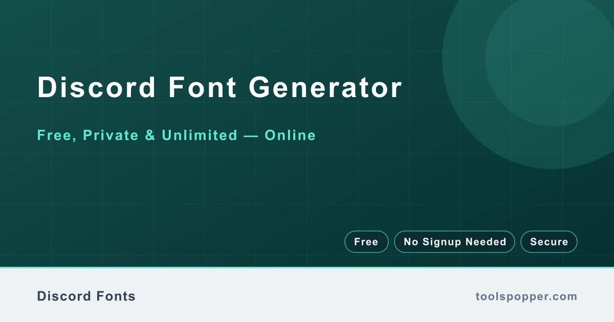 Discord Font Generator — Bold Unicode text for Discord