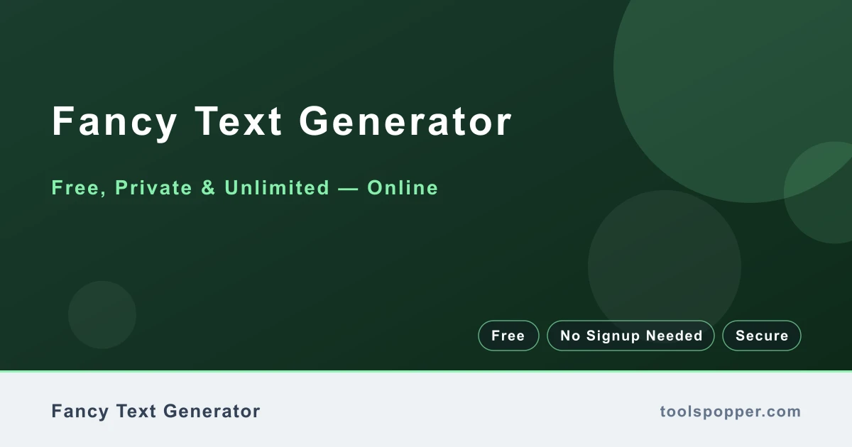 Fancy Text Generator — Stylized Unicode text for social posts