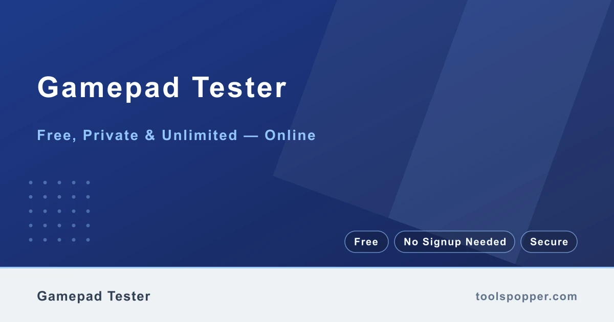 Gamepad Tester — Test up to four USB/Bluetooth controllers