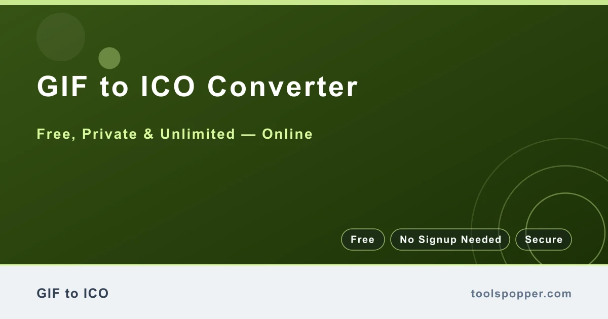 GIF to ICO Converter — Convert GIF to ICO free in your browser — fast, private, no watermark