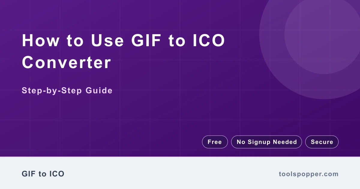 How to use GIF to ICO Converter — step-by-step guide