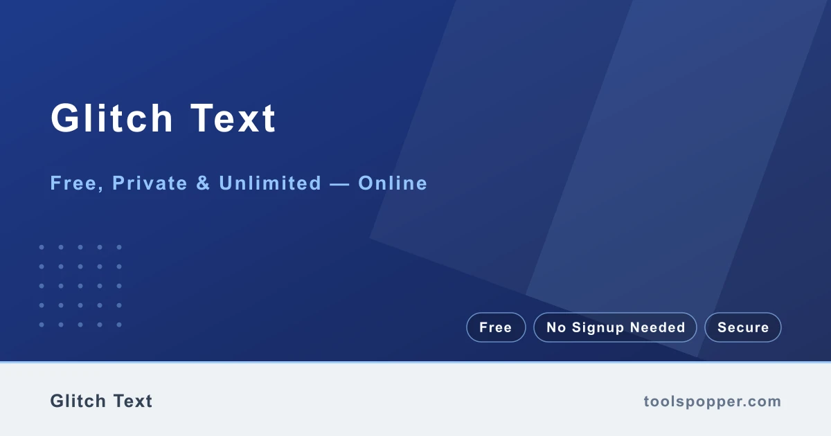 Glitch Text — Glitch-style distorted text