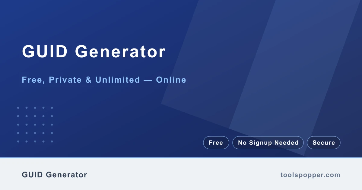 GUID Generator — UUID v4 generator