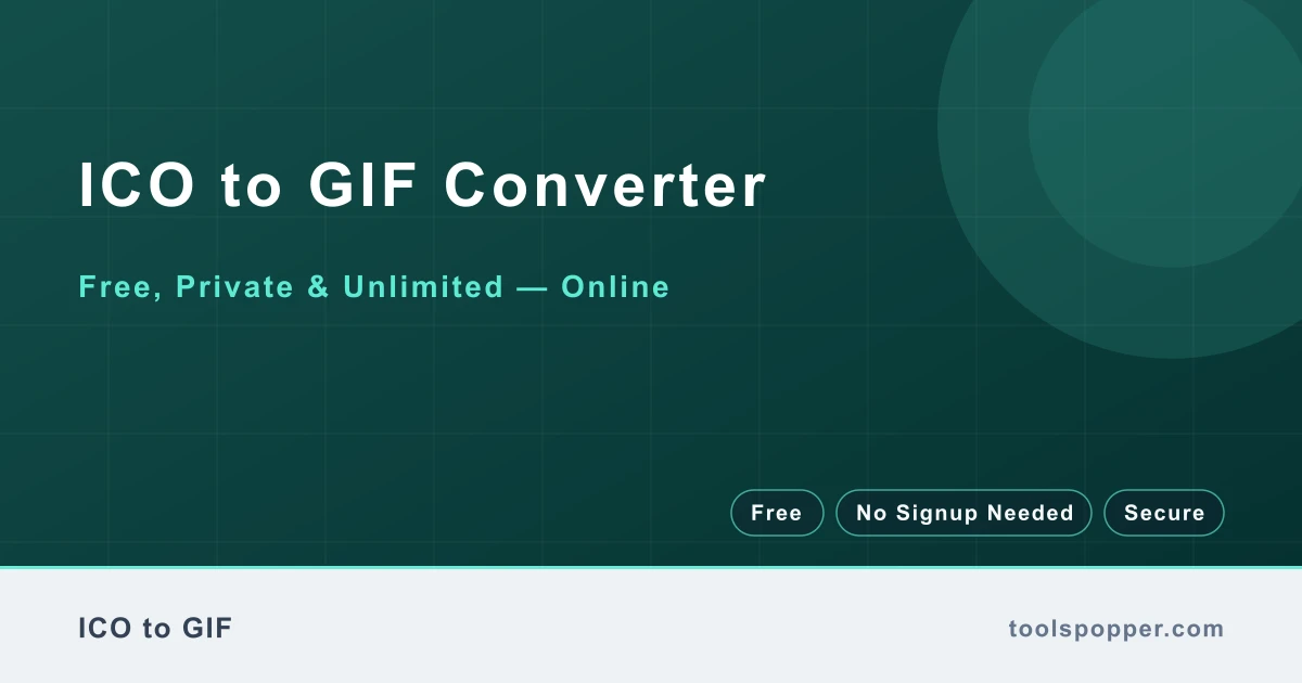 ICO to GIF Converter — Convert ICO to GIF free in your browser — fast, private, no watermark