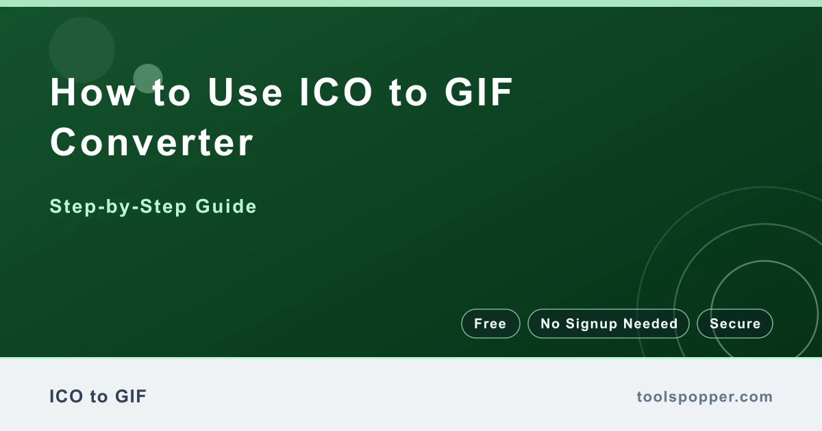 How to use ICO to GIF Converter — step-by-step guide