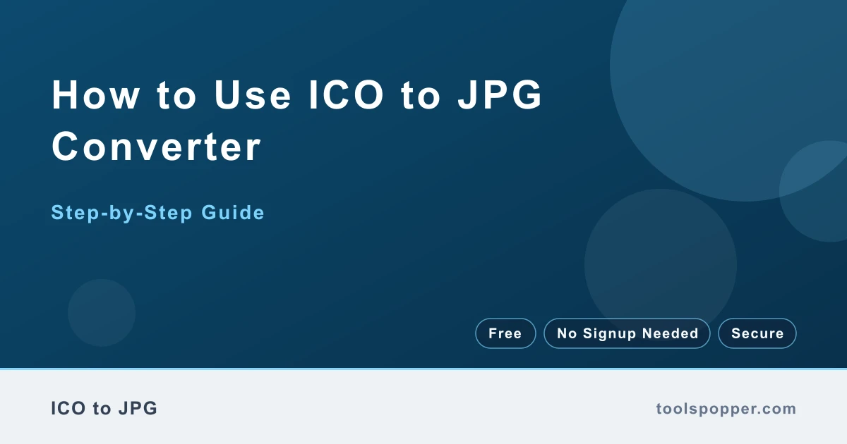 How to use ICO to JPG Converter — step-by-step guide