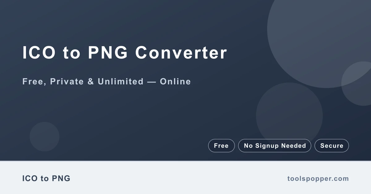 ICO to PNG Converter — Convert ICO to PNG free in your browser — fast, private, no watermark