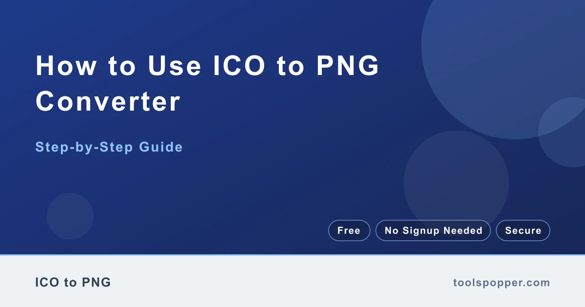 How to use ICO to PNG Converter — step-by-step guide