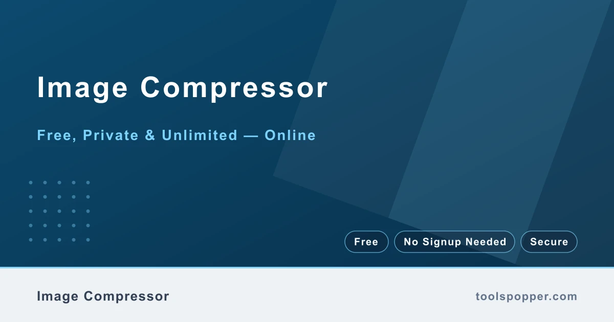 Image Compressor — Reduce image file size in your browser without uploading to a server