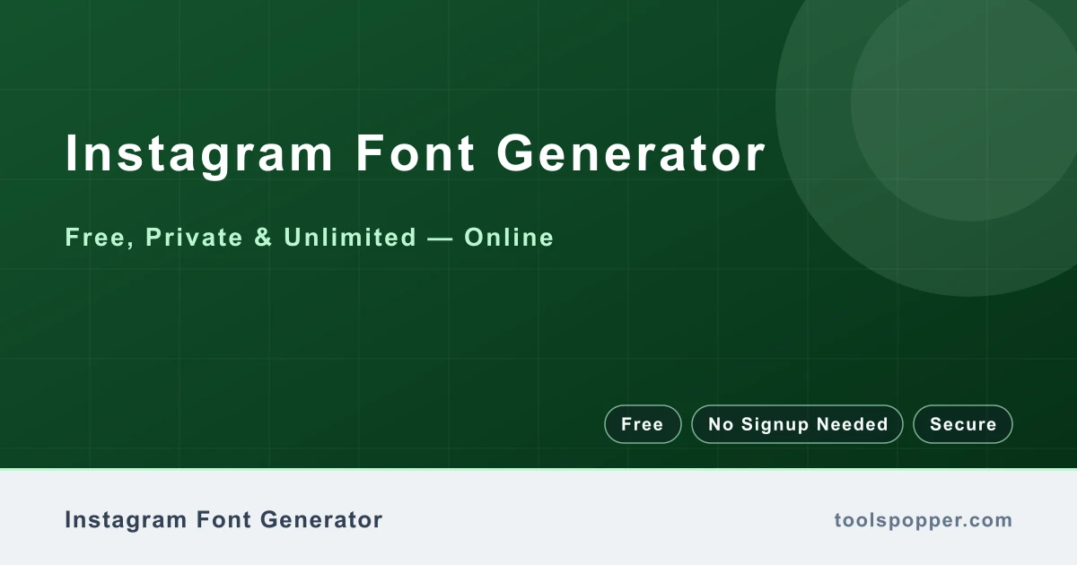 Instagram Font Generator — Script fonts for Instagram bios