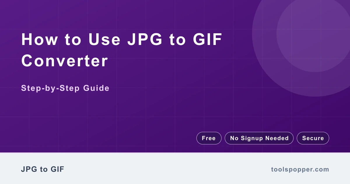 How to use JPG to GIF Converter — step-by-step guide
