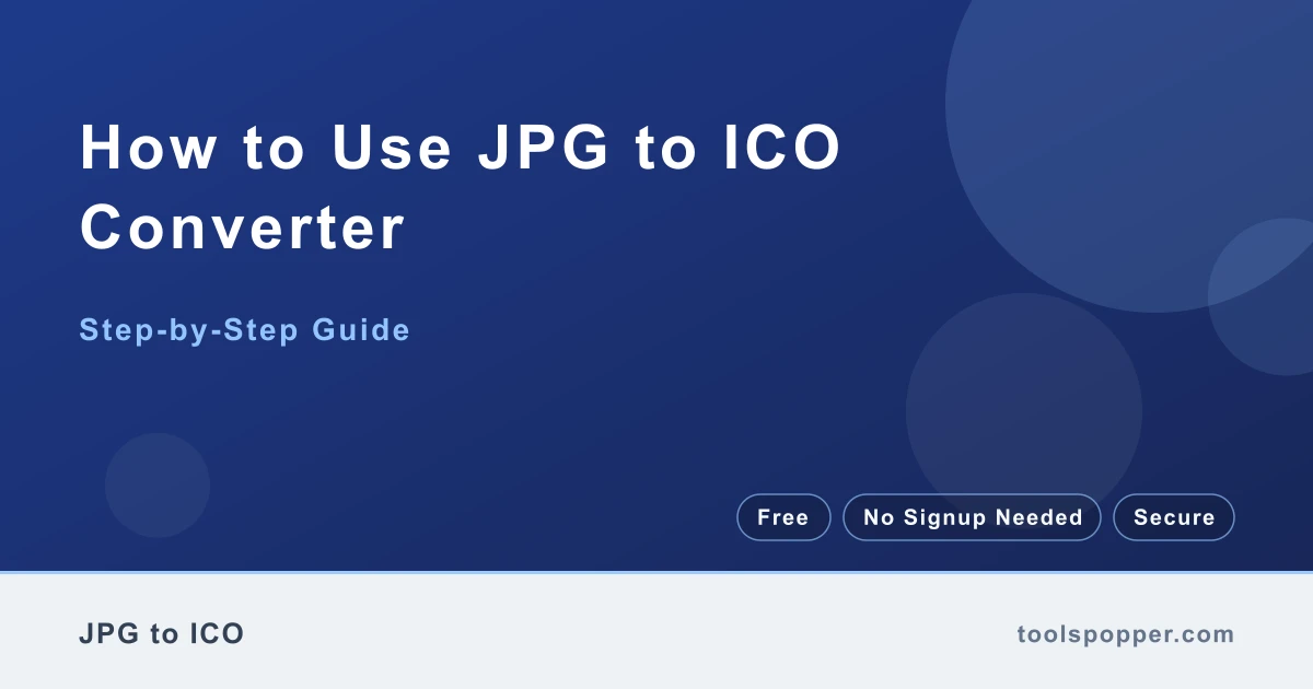 How to use JPG to ICO Converter — step-by-step guide