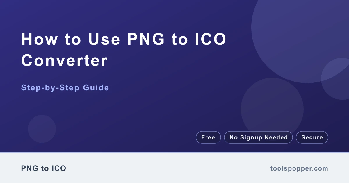 How to use PNG to ICO Converter — step-by-step guide