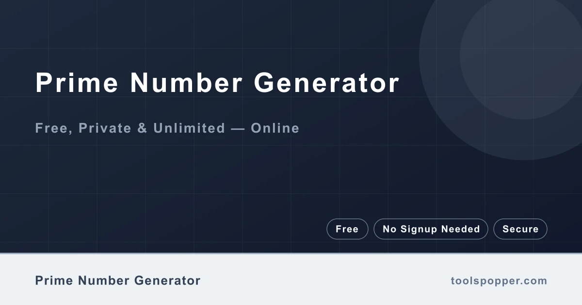 Prime Number Generator — List primes up to a limit. Two is the only even prime