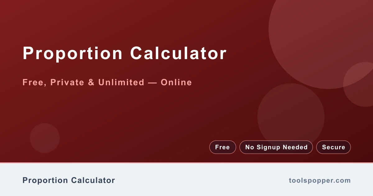 Proportion Calculator — Rule of three: if A is to B, then C is to X