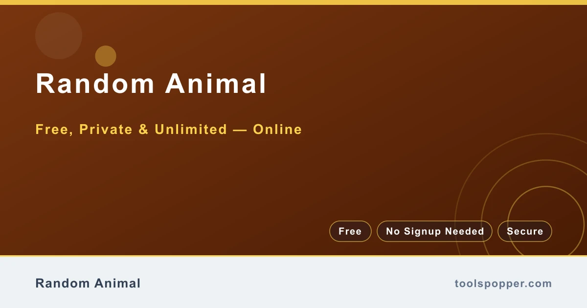 Random Animal — Random animal for prompts or games