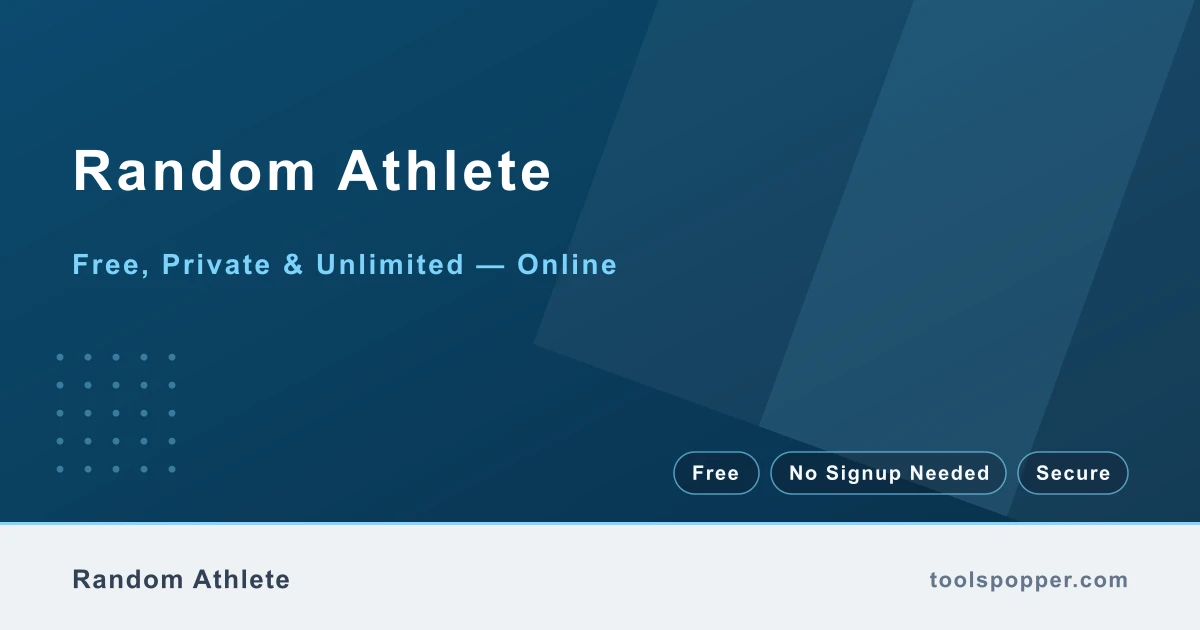 Random Athlete — Random athlete name for trivia