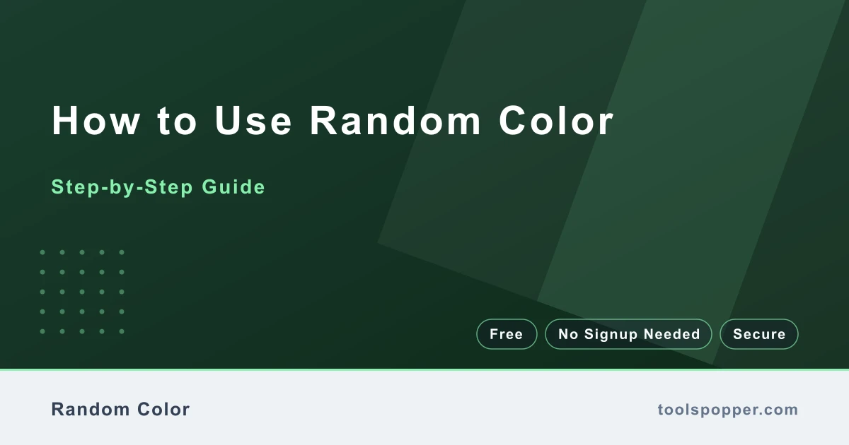 How to use Random Color — step-by-step guide