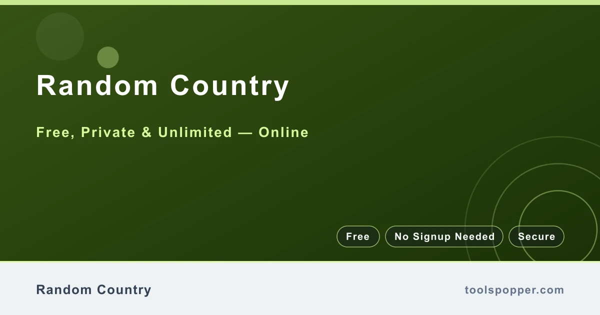 Random Country — Random country name