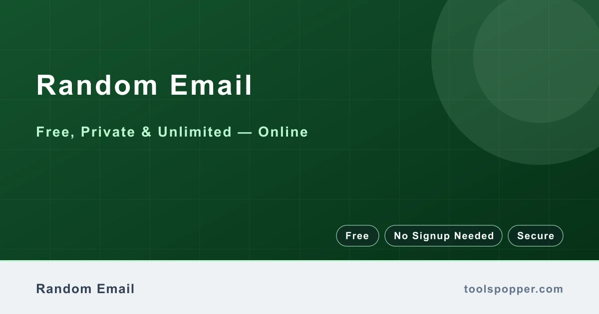Random Email — Fake email addresses for forms