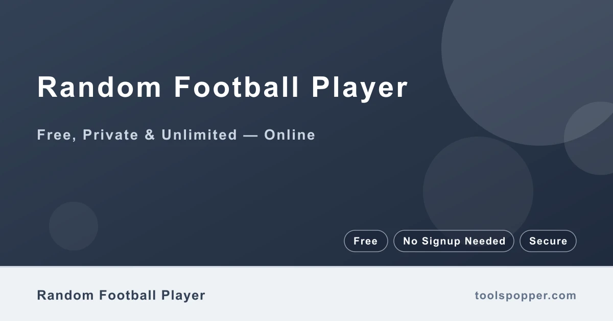 Random Football Player — Random NFL player name