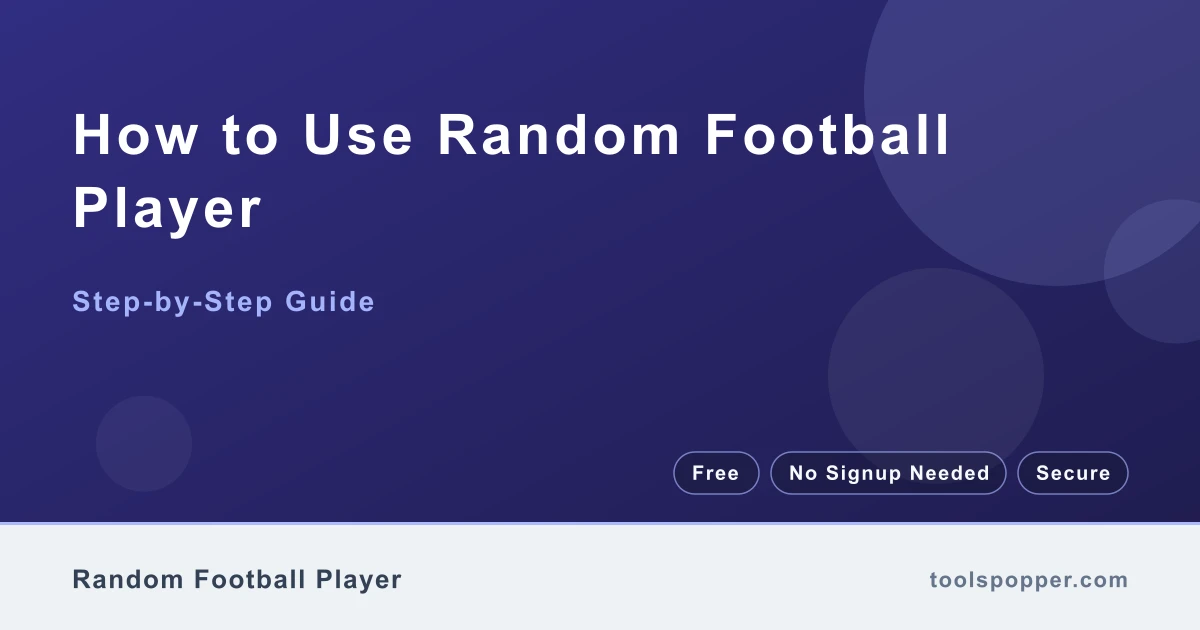How to use Random Football Player — step-by-step guide