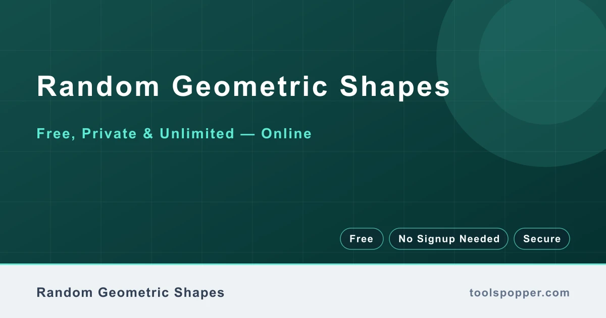 Random Geometric Shapes — Random shape with SVG preview