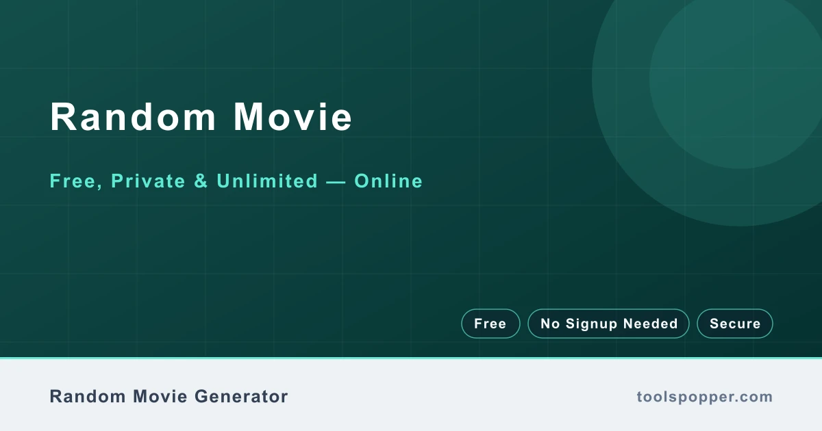 Random Movie — Pick a random movie title