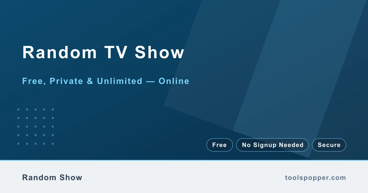 Random TV Show — Random series picker