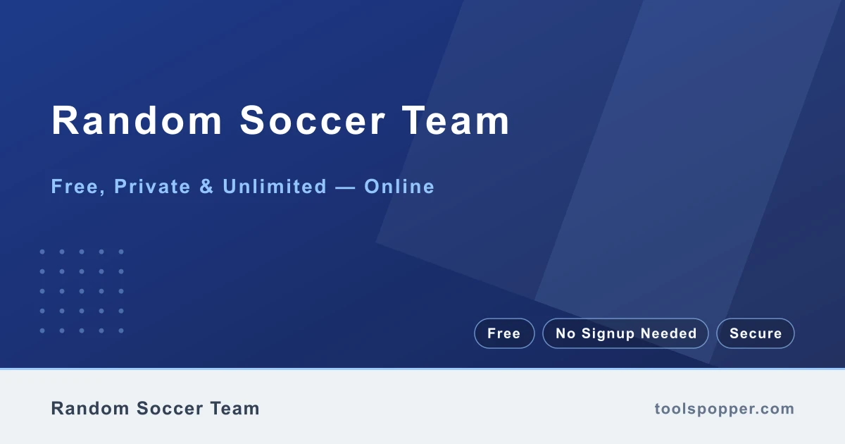 Random Soccer Team — Random football/soccer club