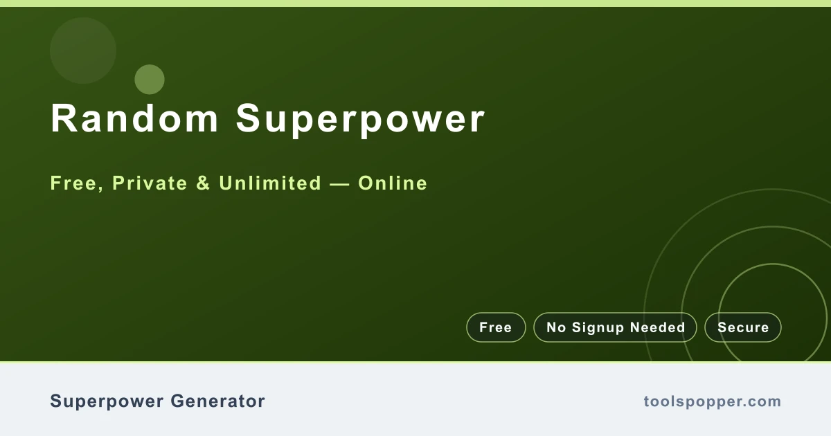 Random Superpower — Random superpower for fun