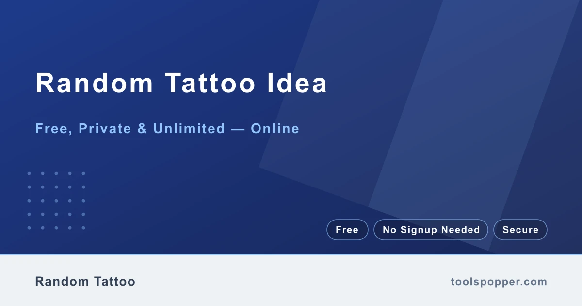 Random Tattoo Idea — Random tattoo concept