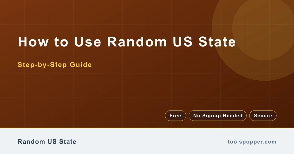How to use Random US State — step-by-step guide