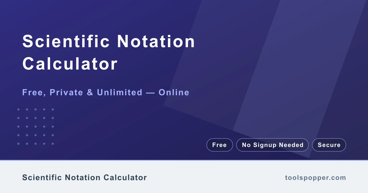 Scientific Notation Calculator — Multiply a base by a power of ten (base × 10ⁿ)