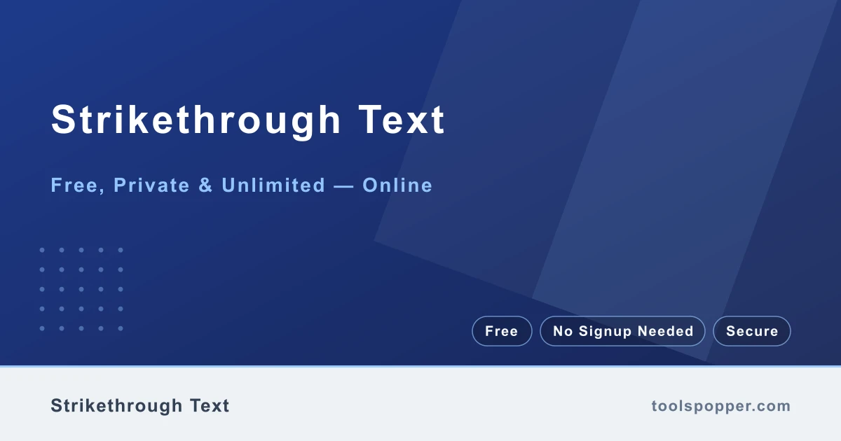 Strikethrough Text — Strikethrough effect for posts