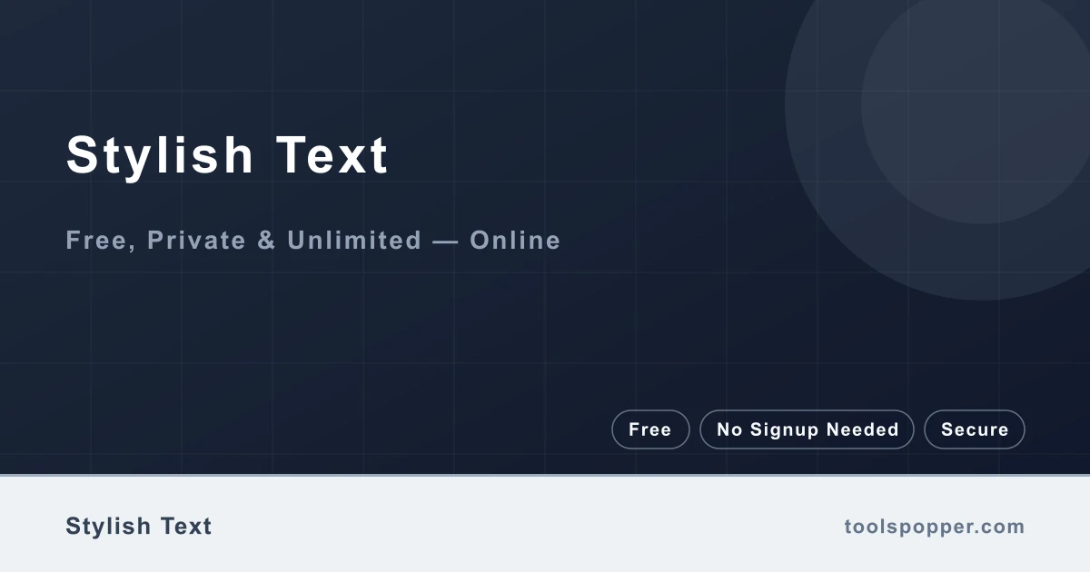 Stylish Text — Stylish Unicode fonts for bios