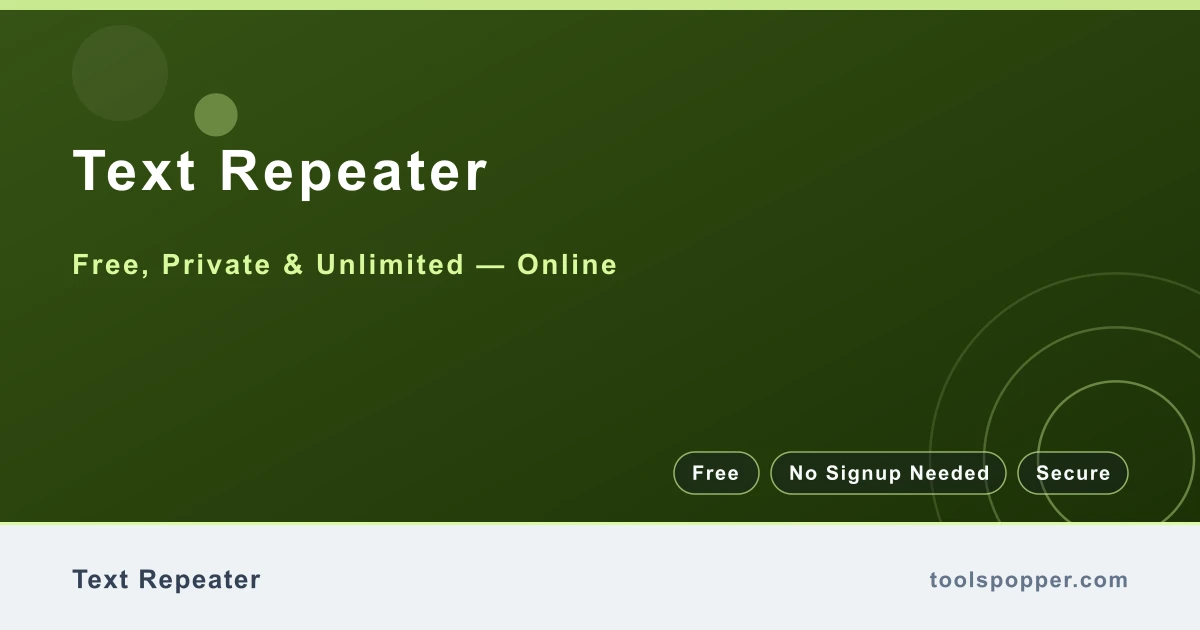 Text Repeater — Repeat a string N times