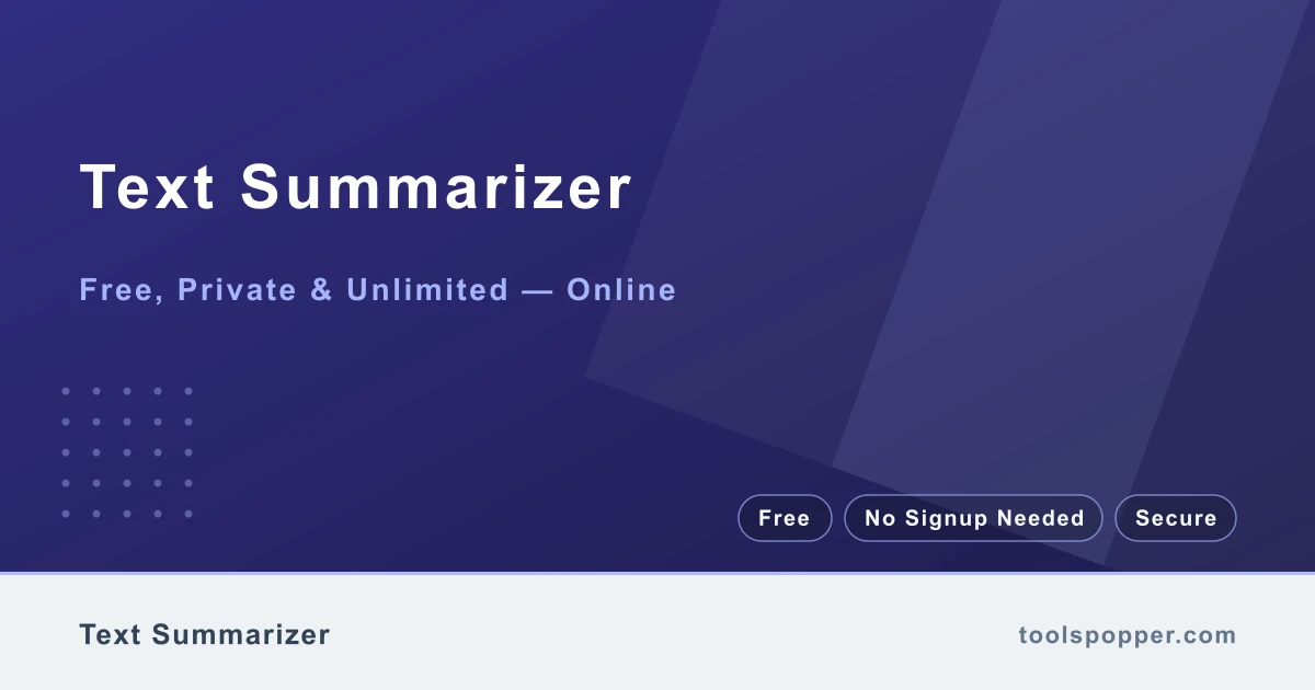Text Summarizer — Shorten long passages to key sentences