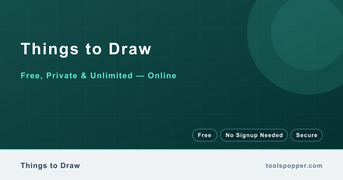 Things to Draw — Random drawing prompt