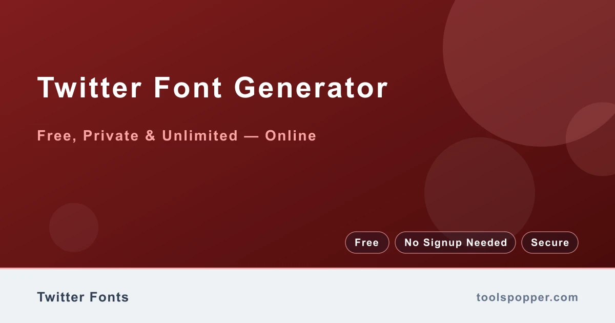 Twitter Font Generator — Italic Unicode for X / Twitter