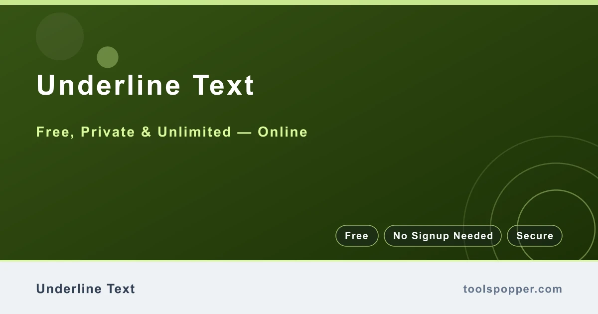 Underline Text — Add Unicode underline styling