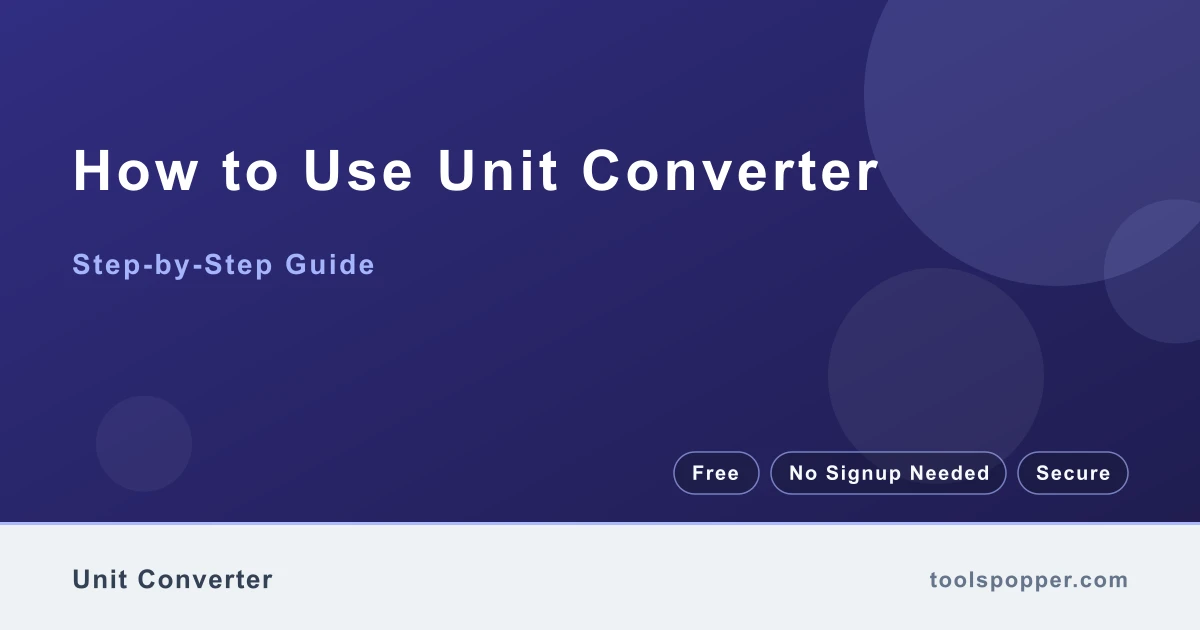 How to use Unit Converter — step-by-step guide