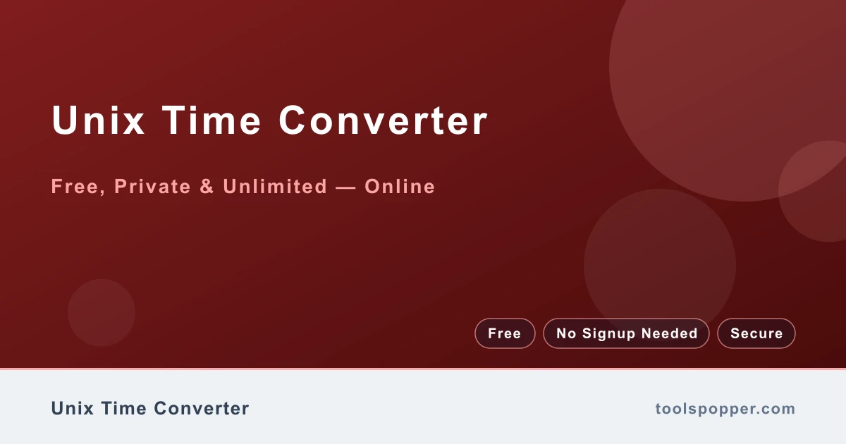 Unix Time Converter — Convert Unix timestamps and dates