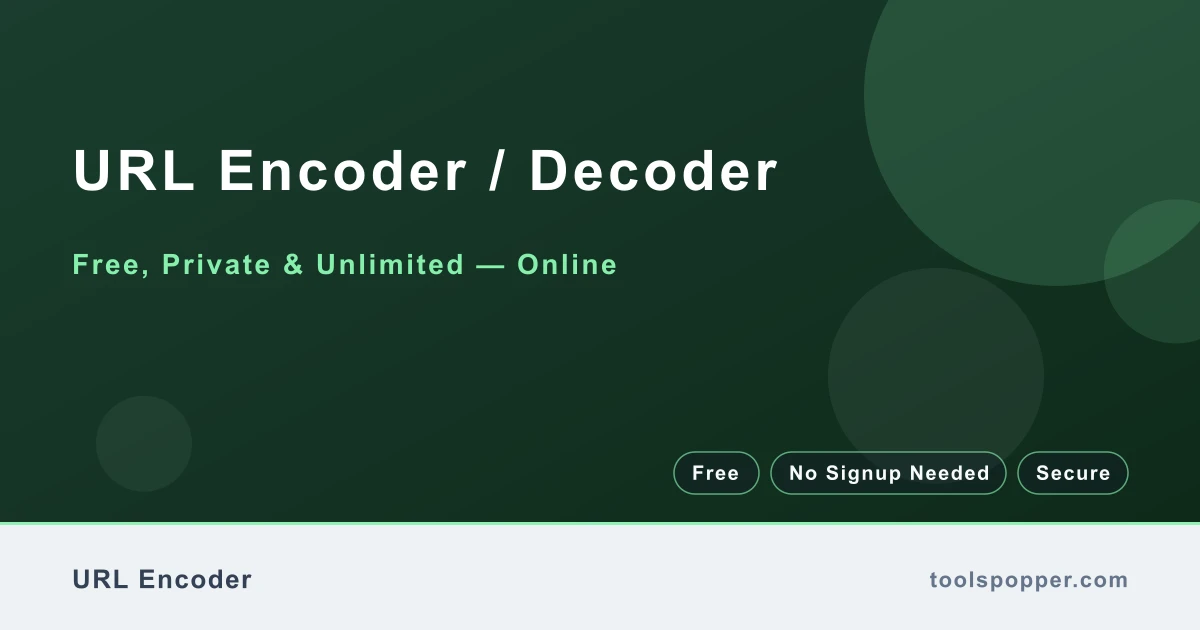 URL Encoder / Decoder — Percent-encode or decode URLs and query strings safely